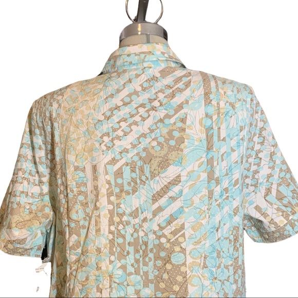 * NEW * ALIA Light Colours Short Sleeves Blouse Size 16 W - Picture 3 of 13